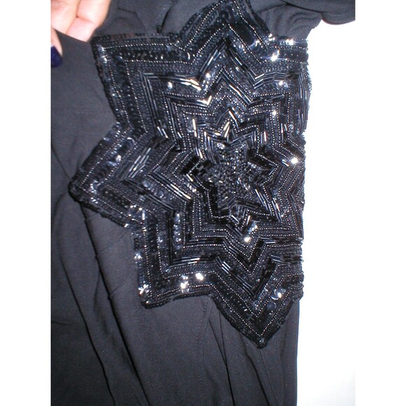 New Womens 2 NWT Designer Dress USA Diane Von Furstenberg Black Gown Long Beads - Picture 5 of 10